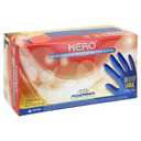 Adenna HERO Disposable Latex Gloves - 14 Mil, NFPA-Approved Heavy Duty Glove with 12" Extended Cuff & Micro-Textured Grip, Exam Grade, Powder Free, Pack of 50, Large, Blue (L)