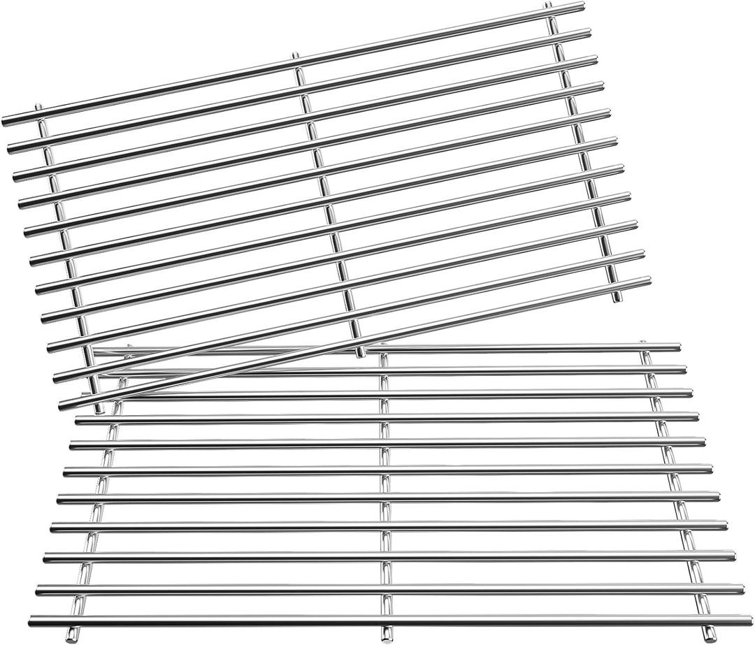 Hisencn Grill Grates Replacement Parts for Charbroil 463642316, 463644220, 17 Inch 304 Stainless Steel Grill Grates for Char-Broil 463675016, Nexgrill Evolution 720-0864, 720-0864m