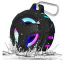 EBODA Bluetooth Shower Speaker, Portable Bluetooth Speakers, IP67 Waterproof Wireless Speaker with LED Light, Floating, 2000mAh, True Wireless Stereo for Kayak, Beach, Gifts for unisex -Black