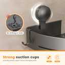 Corner Shower Caddy 2-Pack, Suction Cup Bathroom Shower Organizer with Hooks, No Drilling Rustproof Aluminum Floating Wall Shelf for Inside Shower, Gun Grey (Triangular)