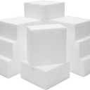Juvale Foam Blocks - 12-Pack, 4 x 4 x 2 in White - Floral Foam for Flower Arrangements, Crafts & Floral Arrangement Supplies