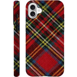 DAIZAG Case Compatible with iPhone 16,Durable Shock Protection Cover for Girl Women,Christmas Tartan Plaid