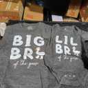 Funnycokid Big Brother Little Brother Matching Outfits Toddler Lil Bro Boy Shirts Set Baby Gifts Clothes (Purple Dinosaur, 3y)