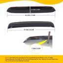 Universal Sunroof Visor Compatible with 34"-37" Moonroof (38" OAL) | Mid-size 38" / 98cm (37" Between The Inner Edge)Rain Guard Top Sun/Moon Roof Visor, Reduces wind noise,smoke acrylic,1Pc,