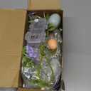 DR.DUDU 6 FT Easter Decorations for Home Lighted Easter Garland Artificial Egg Garlands with 20 LED Lights & Timer Spring Decor for Mantle Fireplace Table Door