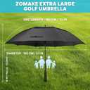 ZOMAKE Automatic Open Extra Large Golf Umbrella 51/54/62/68/72 Inch, Double Canopy Vented Windproof Oversize Stick Umbrellas for Rain