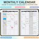 2 x Timart 2026 Planner, Weekly and Monthly Planner, January 2026 - December 2026, Hardcover 2026 Calendar Planner Book with Tabs, Inner Pocket For Women & Men, Perfect for Office School Home, A4(8.5" x11")-Black