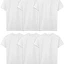 Pack 6 Fruit of the Loom Men's Undershirts, Moisture Wicking & Tag Free, Short Sleeve Crew T-Shirts Size 3XL