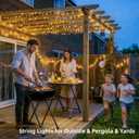 JMEXSUSS 168FT 600 LED String Lights for Outside Clear Wire, Warm White Christmas Lights Outdoor Waterproof, Tree Lights Outdoor Plug in for Patio Wedding Party Holiday Christmas Bedroom Pergola Decor