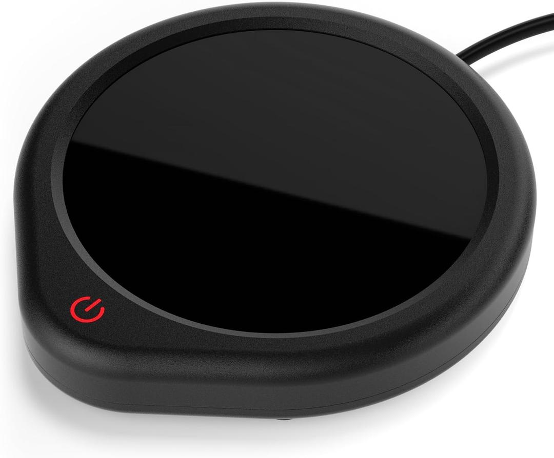 Coffee Mug Warmer, Cup Warmer for Desk with Auto Shut Off Smart Temperature Settings, Electric Beverage Tea Water Milk Heater for All Cups and Mugs, Heating Plate Candle Wax Warmer (Dark Black)