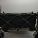 Collapsible Wagon with Table, Large Capacity Foldable Wagons Carts, Beach Wagon with Big Wheels, Heavy Duty Beach Car Utility Wagon for Outdoor Park, Shopping, Sports, Camping, Garden
