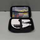 Heavy Duty Handheld Sewing Machine with 110 PCS Sewing Kit & Blue Leather Case, Mini Portable Hand Held Sewing Machine for Adults and Beginners, for Mending Clothes, DIY Projects, at Home or on the Go (Black)