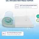 3 Inch Gel Memory Foam Mattress Topper Twin Size, Cooling Bed Topper for Pressure Relief with Removable Breathable Soft Cover, CertiPUR-US Certified