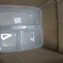 Teacher Created Resources Clear Portable Plastic Storage Caddy 6-Pack for Classrooms, Kids Room, and Office Organization, 3 Compartments
