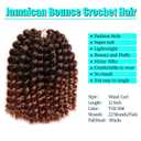 12 Inch Jamaican Bounce Crochet Hair 22 Strands 4 Packs Wand Curl Crochet Hair Curly Crochet Braids for Black Women (12 Inch (Pack of 4), T1B-30#)