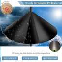 Squirrel Baffle for Bird Feeders Pole - 16 Inch Wide Cone Guard, Heavy Duty Chew Proof Baffle for Pole Mounted Feeders, Squirrel Proof Bird Feeder Accessories for Outdoor Garden Yard - Black