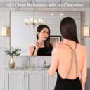 LOAAO 48X30 Gold Bathroom Mirror, Rounded Rectangle Gold Frame Mirror, Brushed Gold Bathroom Vanity Mirror Wall-Mounted, Anti-Rust, Tempered Glass, Hangs Horizontally or Vertically
