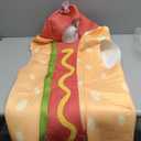 Spooktacular Creations Hot Dogs Costume Kids, Unisex Food Themed Costume for Child Teens Halloween Dress up Cosplay Party, Large