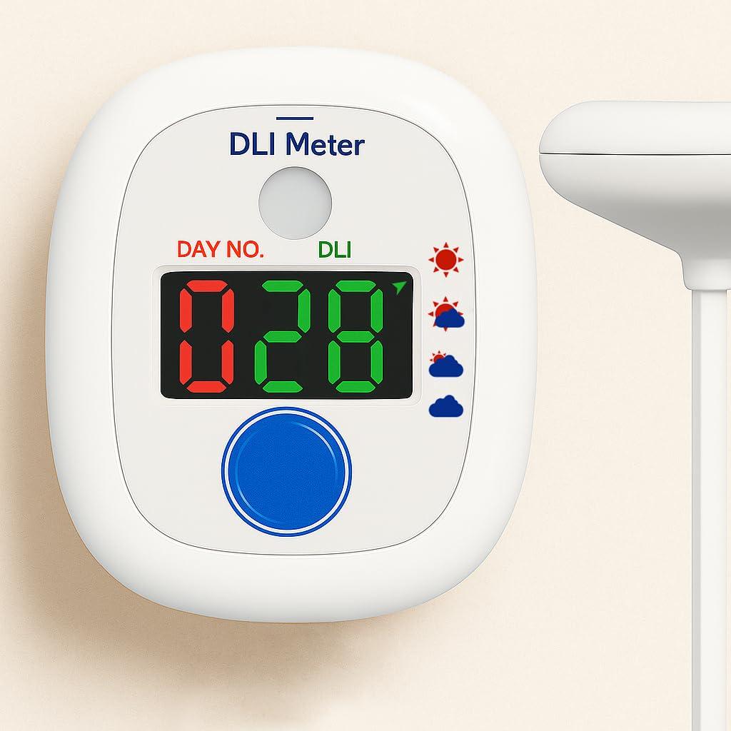 EVO-20 DLI Light Meter Smart Sunlight Classifier for Garden & Landscape Use | Identifies Full Sun, Partial Sun, Partial Shade & Shade Based on Daily Light Integral
