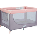 Pamo Babe Pack and Play Portable Crib Baby Playpen, Foldable Black Playard for Infant Toddler with Mattress Pad, Lightweight Travel Crib for Baby Pink
