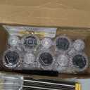 DenicMic Solar Lights Outdoor 10 Pack Waterproof 3000K Warm White LED Stainless Steel Stake Outside Lights for Yard Pathway Garden Driveway Walkway Landscape Path Lighting