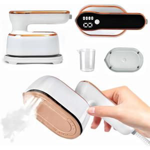 Travel Iron Steamer for Clothes, 1000W Foldable Handheld Garments Steamer Iron 4Mode with LCD Display, 9s Fast Heat-up, 180 Swivel Wrinkles Remover, 2 in 1 Dry and Wet Mini Portable Clothing Steam