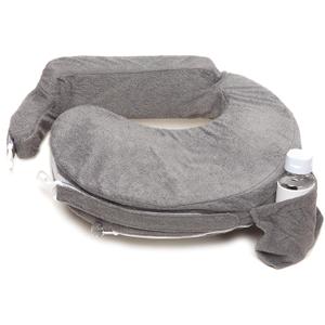 My Brest Friend Nursing Pillow - Deluxe - Enhanced Comfort w/ Slipcover - Ergonomic Breastfeeding Pillow For Ultimate Support For Mom & Baby - Adjustable Pillow W/ Handy Side Pocket, Evening Grey