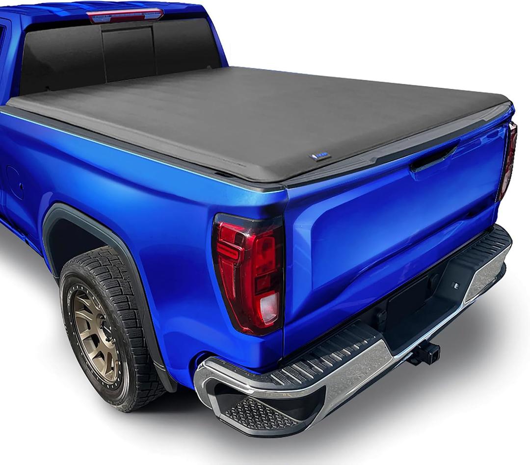 Tyger Auto T1 Soft Roll-up Truck Bed Tonneau Cover Compatible with 2019-2026 Chevy Silverado GMC Sierra 1500 (Not Fit 19 LD/Limited) | 5'10" (70") Bed | TG-BC1C9053