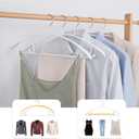 Nature Smile Non Slip PVC Coating Sweater Hangers,Dress Suit Coat Hangers,Wide Shoulder Bump Free Golf T Shirts Clothes Hangers (White Color 10 Pack)