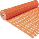 4x100 FT Orange Safety Fence, Plastic Mesh Roll for Temporary Barrier Use in Construction Sites, Snow Fencing Driveway Marking, Ski Trails, Crowd Control & Nighttime Emergency Warning