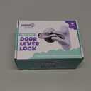 Door Lever Locks (4 Pack) - Prevents Toddlers from Opening Doors - Durable ABS with 3M Adhesive - Easy One-Hand Operation for Adults, No Tools Needed (White)