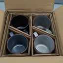 famiware Mercury Coffee Mugs 13 oz, Coffee Mugs Set of 4 with Handle, Cups for Latte, Hot Tea, Cappuccino, Mocha, Cocoa, Multi-color