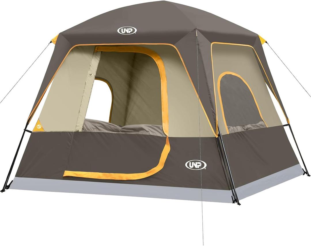UNP 2/4 Person Tent, Portable Cabin Tent, Camping Tent 4-Person Easy Set Up, Waterproof with Top Rainfly for Outdoor Camping/Hiking