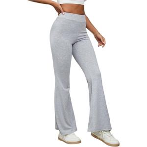 SOLY HUX Women's High Waisted Flared Yoga Pants Bell Bottom Casual Sweatpants Trousers (S)