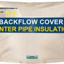 Backflow Preventer Cover Insulated (5F) with Thicker 7 Layers Fabric - 30" W x 24" H with Aluminum Foil Backflow Cover for Winter Pipe Freeze Protection - Sprinkler Covers for Outside