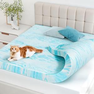 NEWBULIG Mattress Toppers Memory Foam Full, 3 Inch Thick Bed Topper Pad Cooling Gel Infused Soft Comfy Padding Breathable for Sleeper Sofa Couch RV Camper, CertiPUR-US Certified