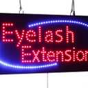 Eyelash Extension Sign, 24"x12", 60x30cm, TOPKING, LED, Neon, Florescent, Signage, Signboard, Display, Billboard, Screen, Grand Opening, Gift