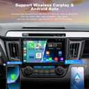 4G+64G Car Radio Stereo for Toyota RAV4 2013-2018, Wireless Carplay&Android Auto with Android 13 Support Bluetooth/Voice Control/GPS/WiFi/Back-up Camera/SWC/FM, 10.1 Inch IPS Touch Screen