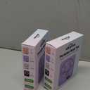 WHATOOK Desk Fan 2 Pack: 100 Speeds Stepless Control 5000mAh Battery Operated Portable Fan, Rechargeable Table Fan for Cruise Ship Essentials, Gift for Couples, Dorm, Office, Bedroom(Pink and Purple)