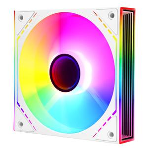 Thermalright TL-M12W-S 120mm ARGB CPU Fan, with 1500RPM Speed, White Computer Case Fan, Quiet 4pin PWM PC Fan, for S-FDB Bearing CPU Cooler Fan,ARGB Light Effect with Infinite Mirrors on Both Sides