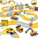 GIAT Construction Race Tracks Toys - Fun Gifts for 3 4 5 6 7 Year Old Boys, 330+ PCS DIY Road Adventure Set with Cars, Flexible Engineering Playset for Kids