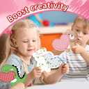 Valentines Day Gifts for Kids-24 Sets Valentines Day Crafts for Kids Lacing Cards,Sewing Pattern Cards in 6 Love Animals with 72 Colorful Laces,Exchange Valentine's Day Cards for Kids