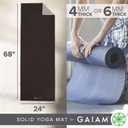 Gaiam Solid Color Yoga Mat, Non Slip Exercise & Fitness Mat for All Types of Yoga, Pilates & Floor Exercises ( 68"L x 24"W x 6mm Thick)