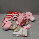 Berlune 5 Set Galentines Day Party Favors Fuzzy Sock Bracelet Scrunchie Gifts Set for Galentines Valentine's Women Party Gift (Red)