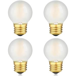 LUMILECT E26 LED Bulb 25W Equivalent Frosted E26 LED Light Bulb Dimmable Small Edison Bulbs Soft White 3000K 200LM 2W A50 LED Globe Bulb Chandelier Vanity Ceiling Fan Light Bulbs, 4 Pack, 1 Broken