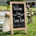 20x40 Inch Chalk Board Sign, Chalkboard Signs, A Frame Menu Easel, Sandwich Outdoor Large Standing Blackboard, Business for Outside Businesses Sidewalk - Pizarras Pizarrones Negocios