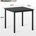 Need Small Square Dining Table- 31-1/2'' Sturdy and Heavy Duty Writing Desk for Small Spaces and Writing Table Desk Breakroom Table, Black Color