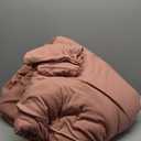 Boho Pink Comforter Full Size, Pinch Pleat Bed Sets Full 3 Piece,Dorm Lightweight Comforter Full Size, Soft and Warm (Dusty Pink,80"*90")