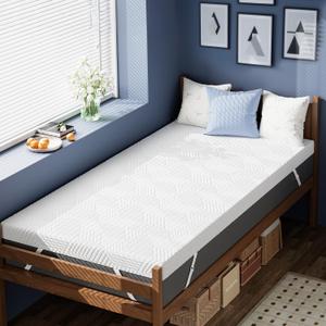 ELEMUSE 3 Inch Twin Size Gel Memory Foam Mattress Topper,Washable Cover