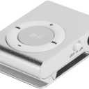 Mini Player, Portable MP3 Player Aluminum Alloy Digital Media Player MiniMP3 BackClip Player with Earphone and USB Cable (Silver)